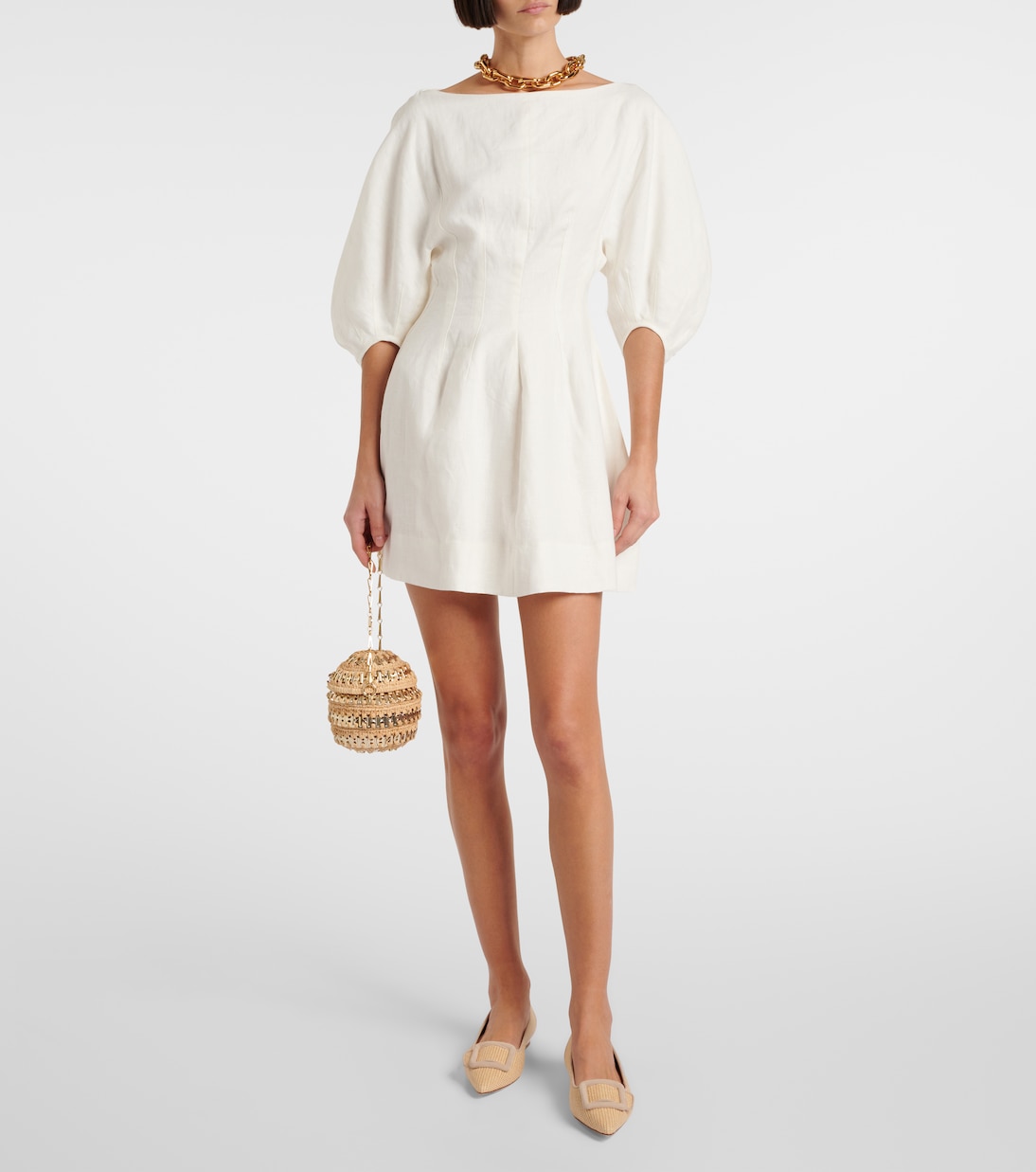 Ballerinas Maysalepumpflat aus Raffiabast | Manolo Blahnik