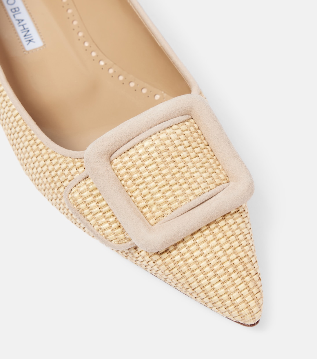 Ballerinas Maysalepumpflat aus Raffiabast | Manolo Blahnik