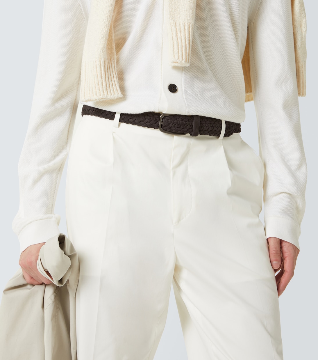 Braided leather belt | Zegna