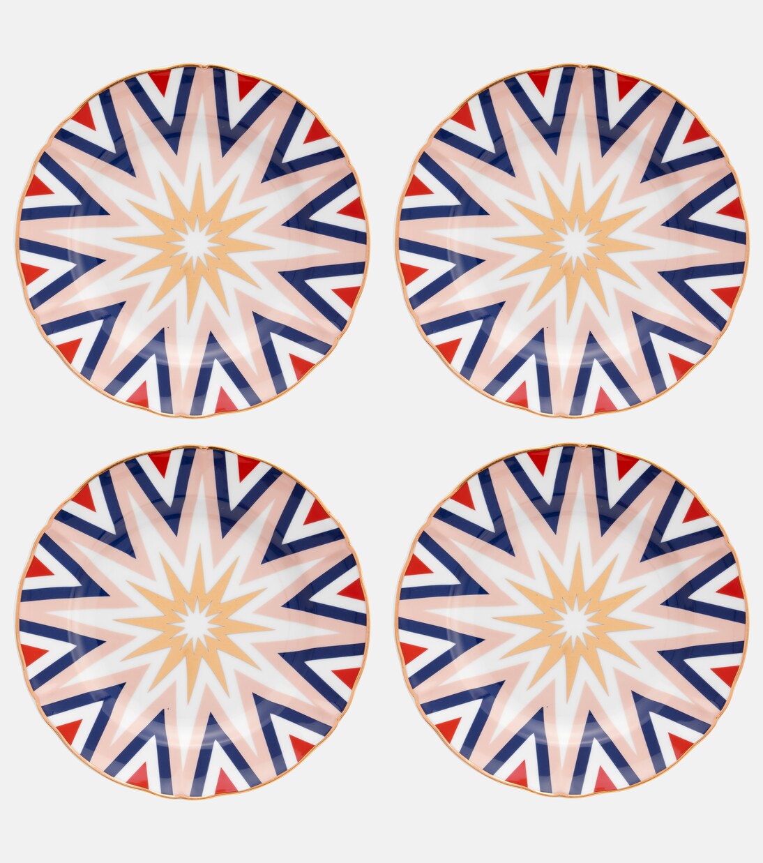 Folgore set of 4 dessert plates | Bitossi