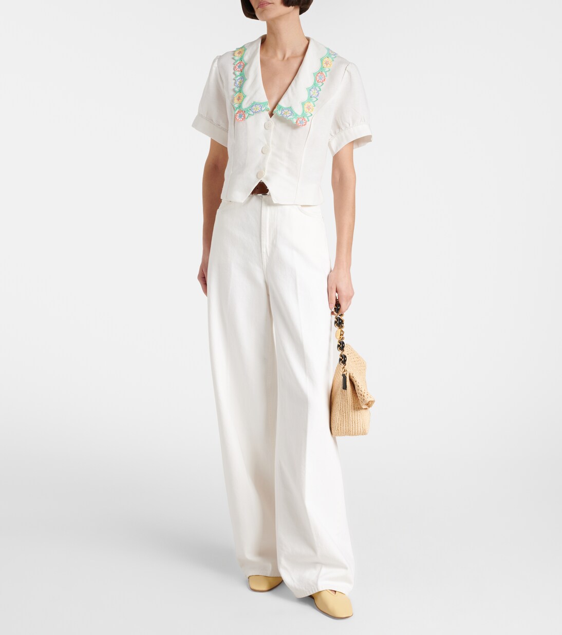 Besticktes Cropped-Top Iveta | Rixo