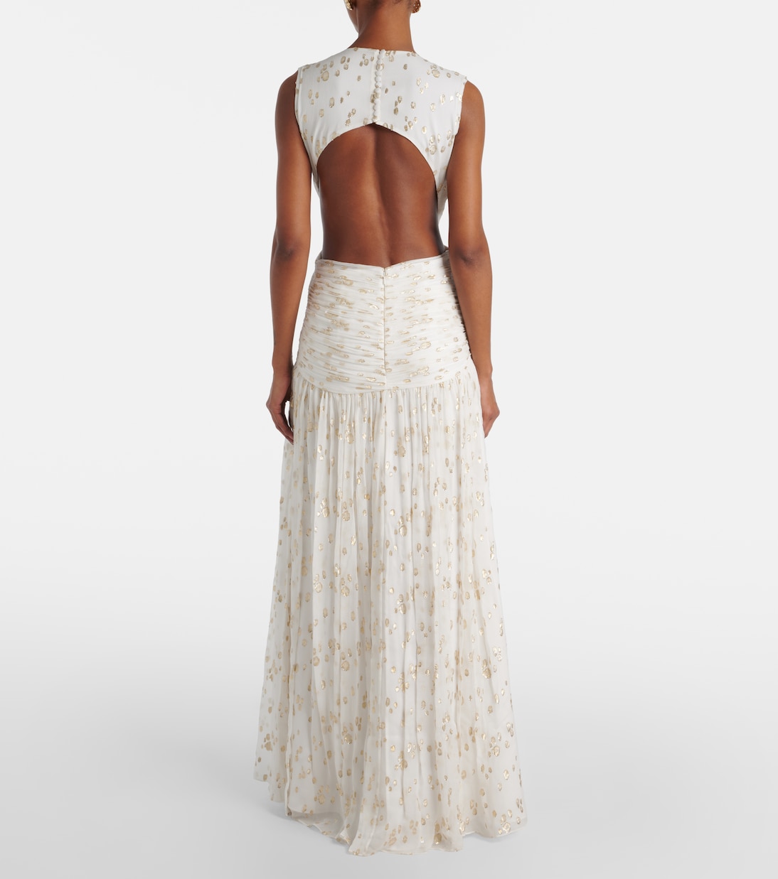 Luccia cutout silk jacquard gown | Costarellos