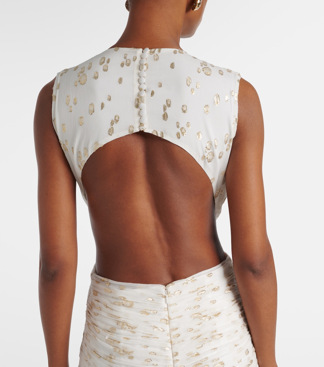 Luccia cutout silk jacquard gown | Costarellos