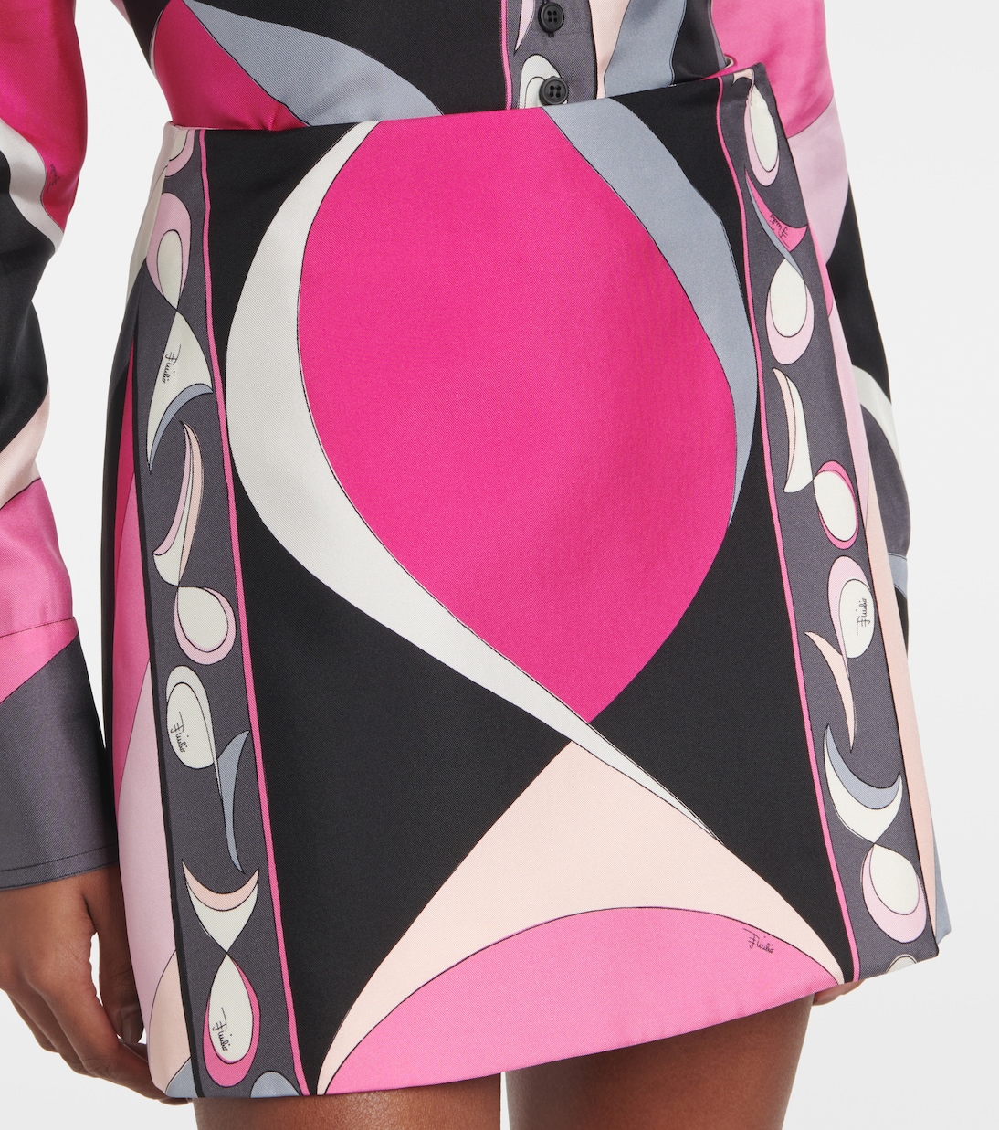 Minirock Pesci aus Seiden-Twill | Pucci