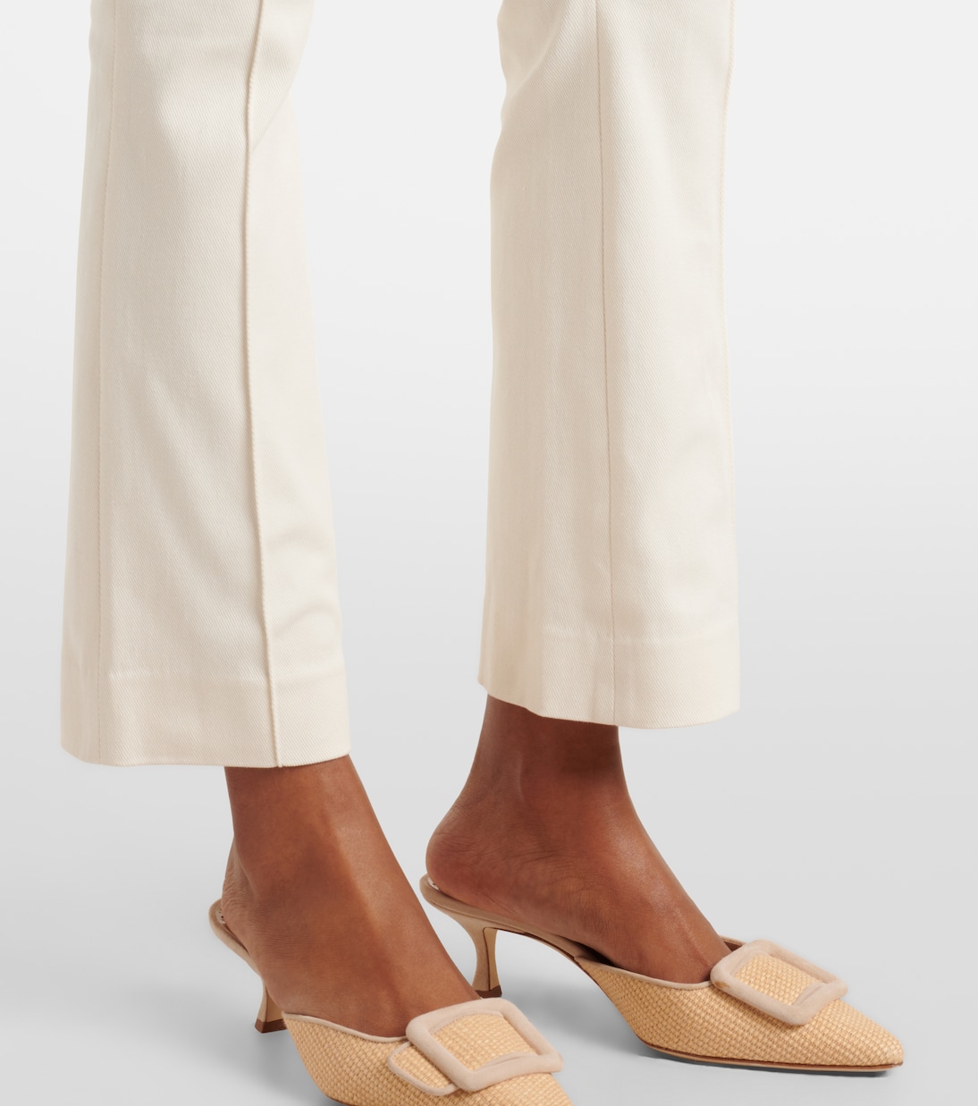 Pantalones rectos cropped Kimra de algodón | Veronica Beard