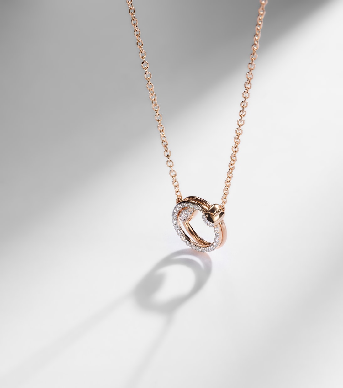 Pomellato Together 18kt rose gold chain necklace with diamonds | Pomellato