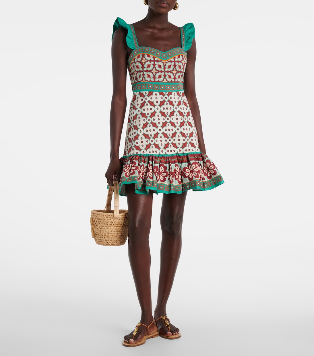 Mini Gingerbread printed minidress | La DoubleJ