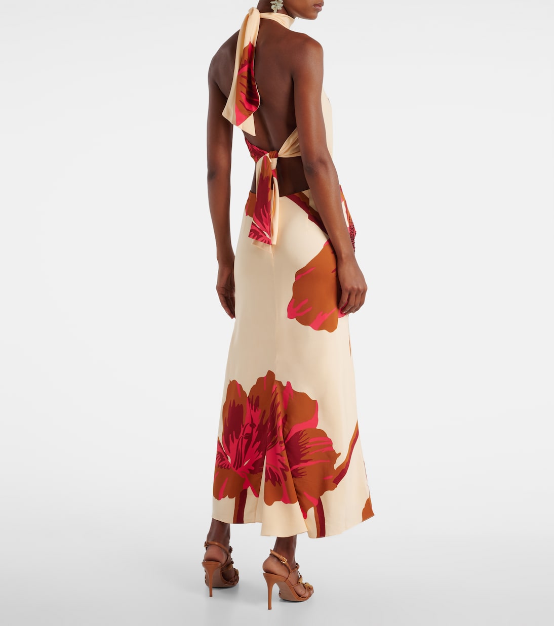 Maxikleid aus Seide mit Pailletten | Johanna Ortiz