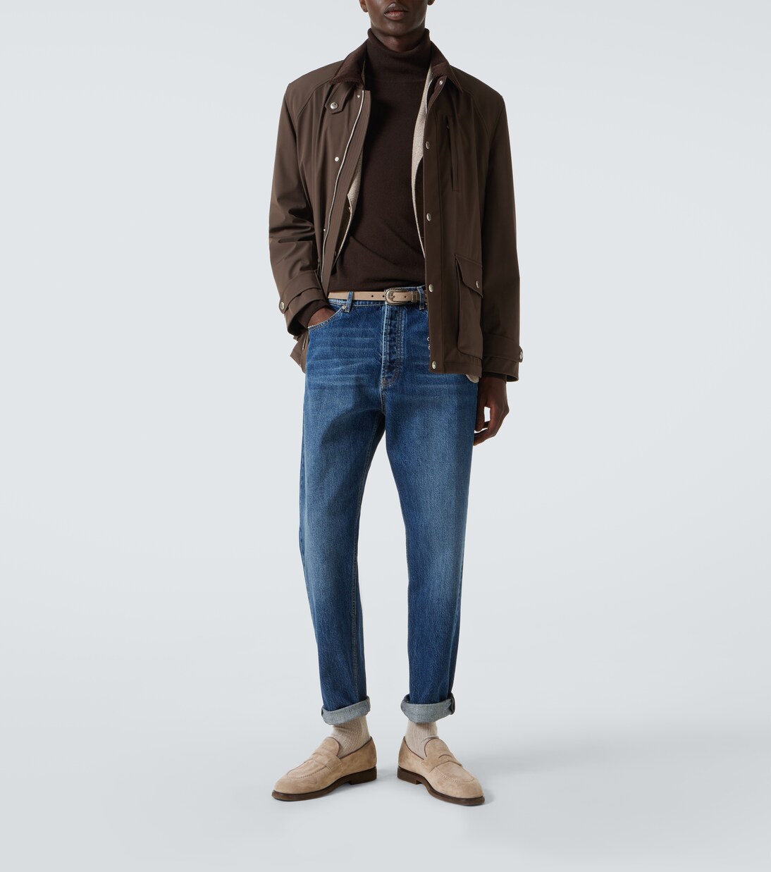 Loafers aus Veloursleder | Brunello Cucinelli