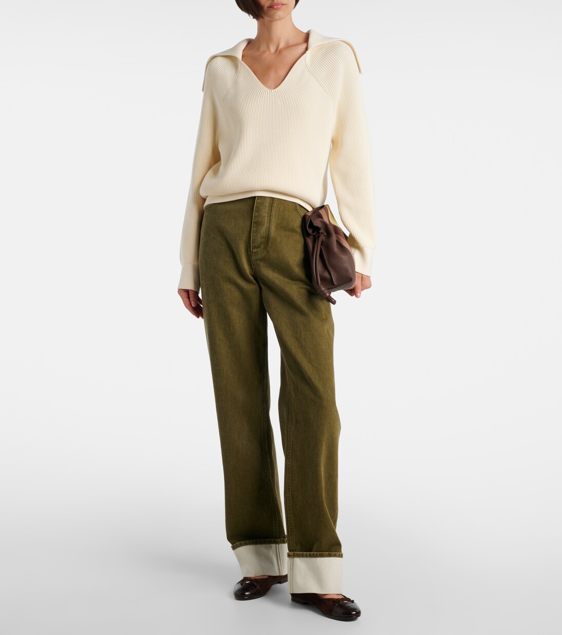 Ballerinas Cap Toe aus Veloursleder | Tory Burch