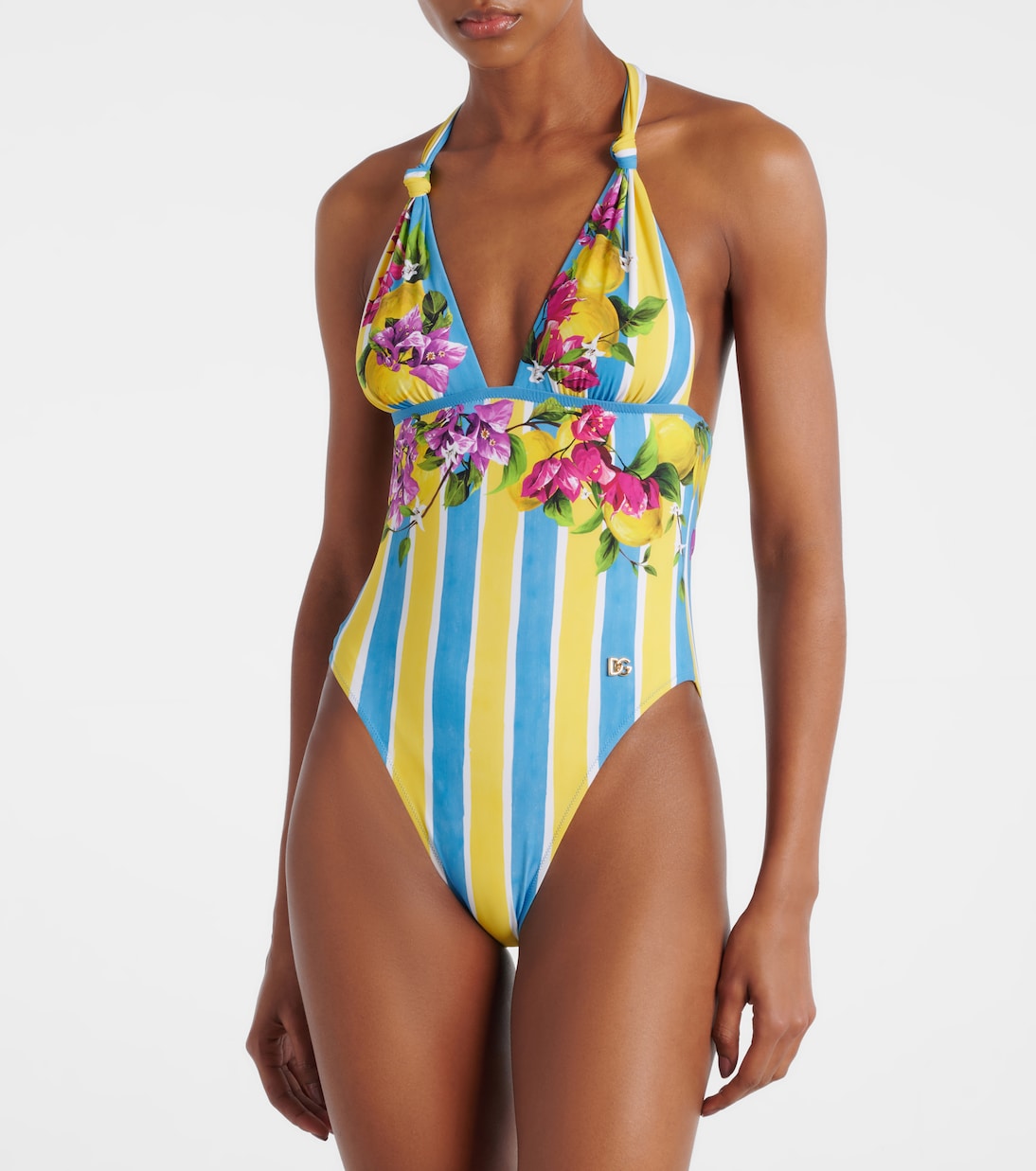 Printed halterneck swimsuit  | Dolce&Gabbana