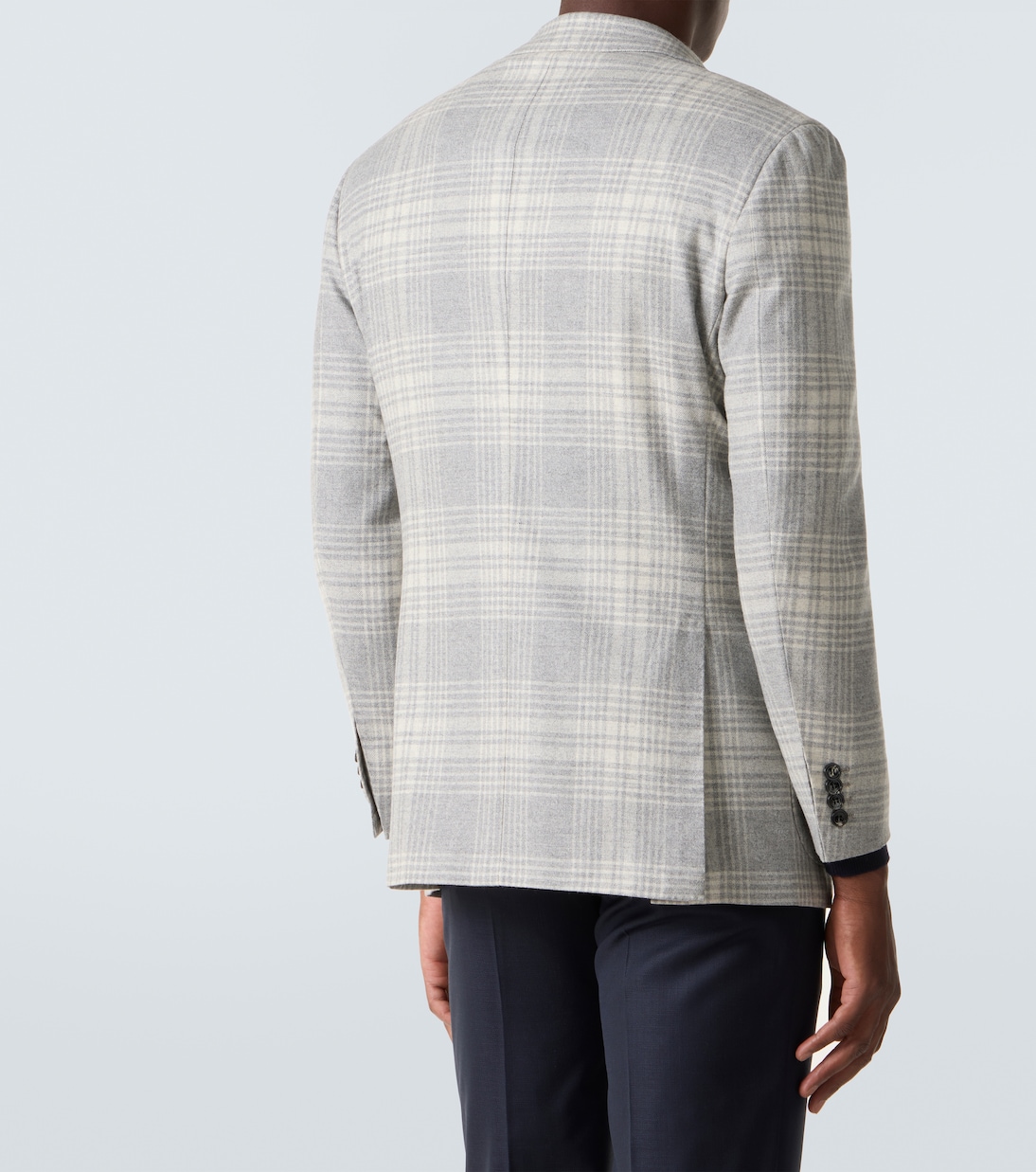 Blazer Prince Of Wales en laine mélangée | Kiton