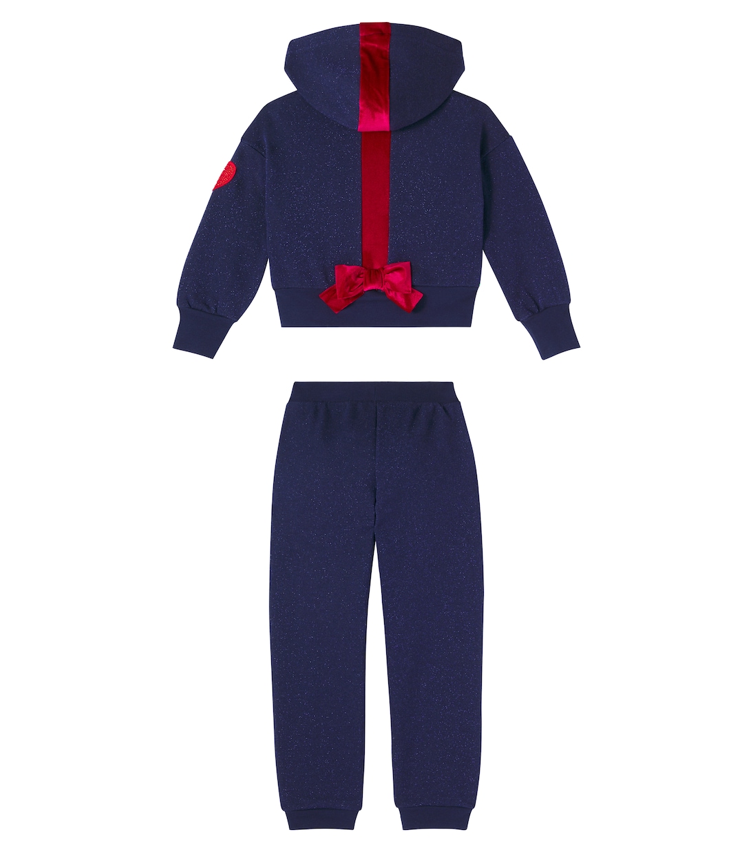 Embellished cotton-blend hoodie and sweatpants set | Monnalisa