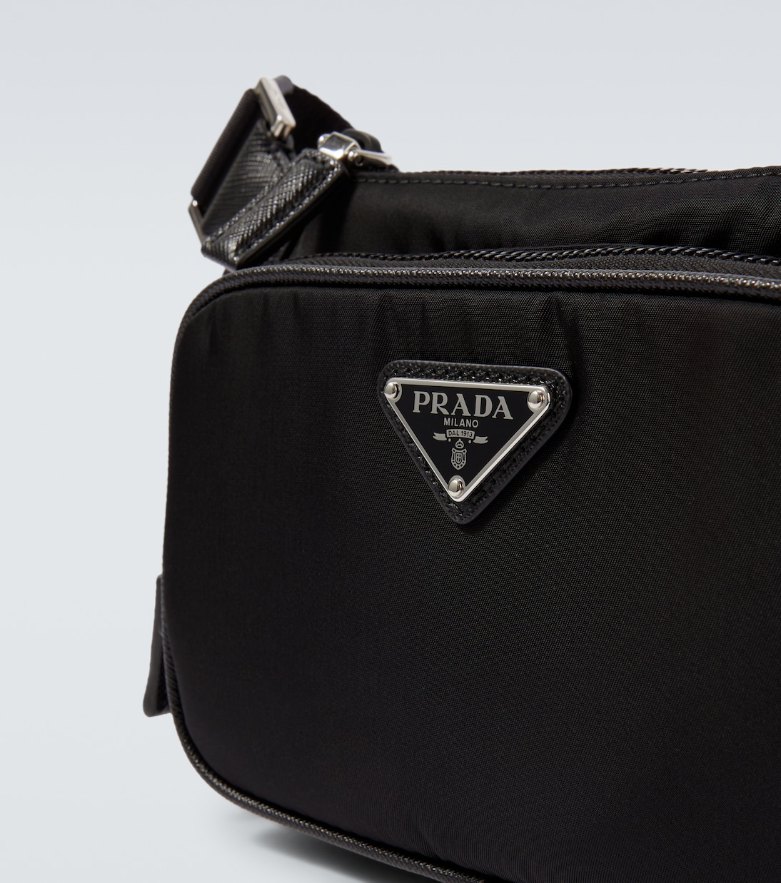 Re-Nylon leather-trimmed belt bag | Prada