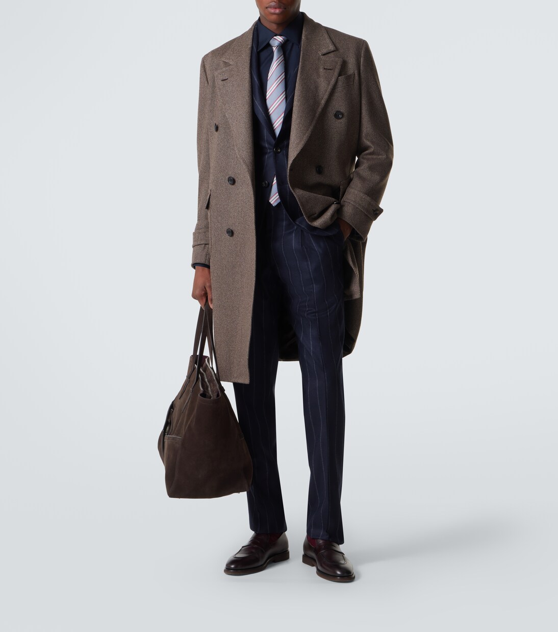 Traje de lana y cachemir a rayas | Thom Sweeney