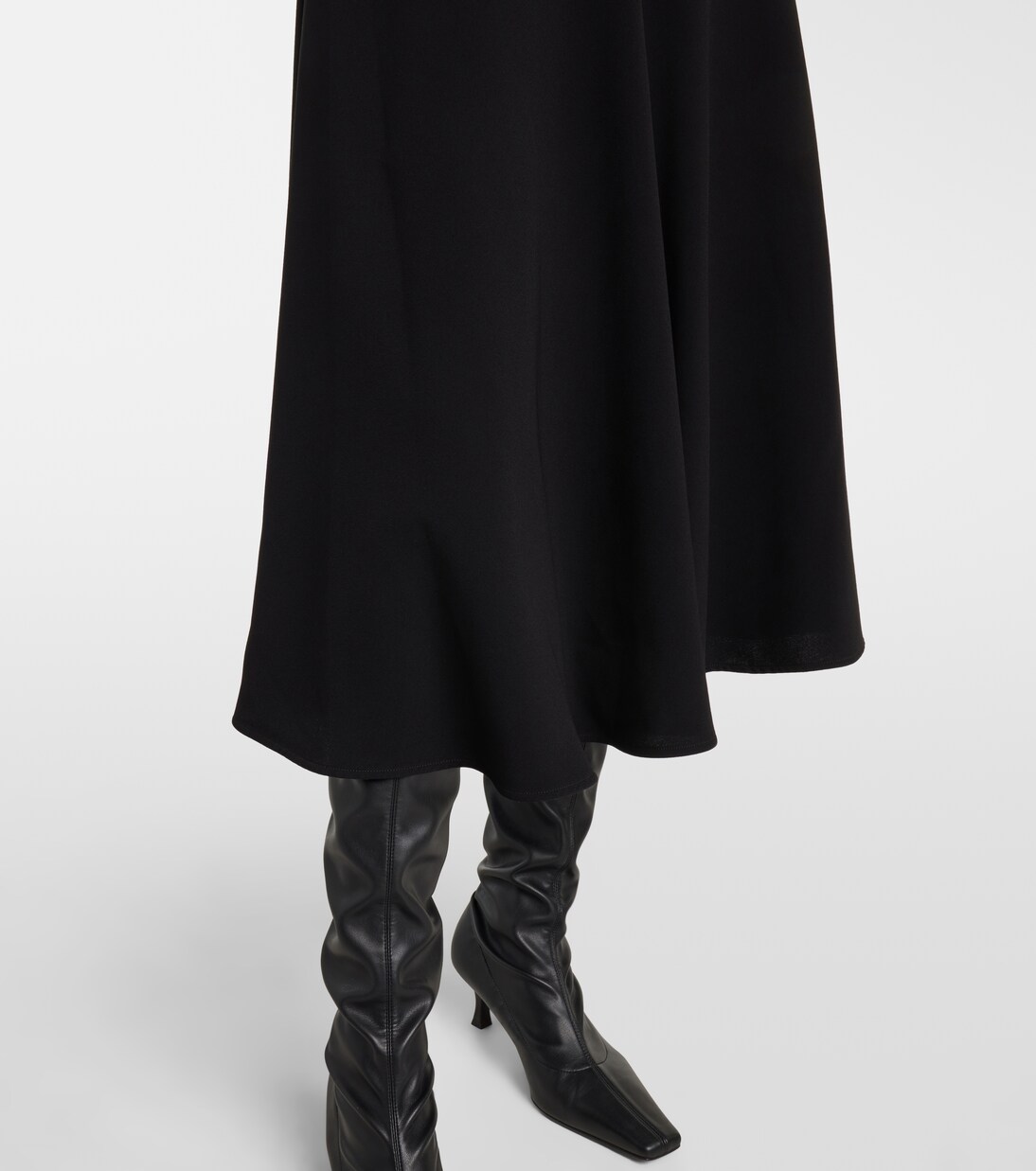 Robe midi Rue asymétrique en crêpe | Proenza Schouler