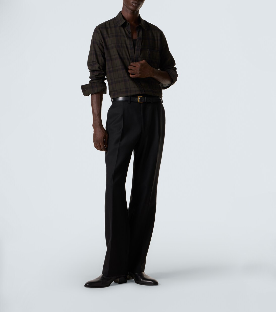 Cassandre checked cotton flannel shirt | Saint Laurent