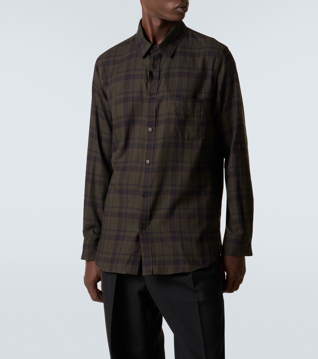 Cassandre checked cotton flannel shirt | Saint Laurent