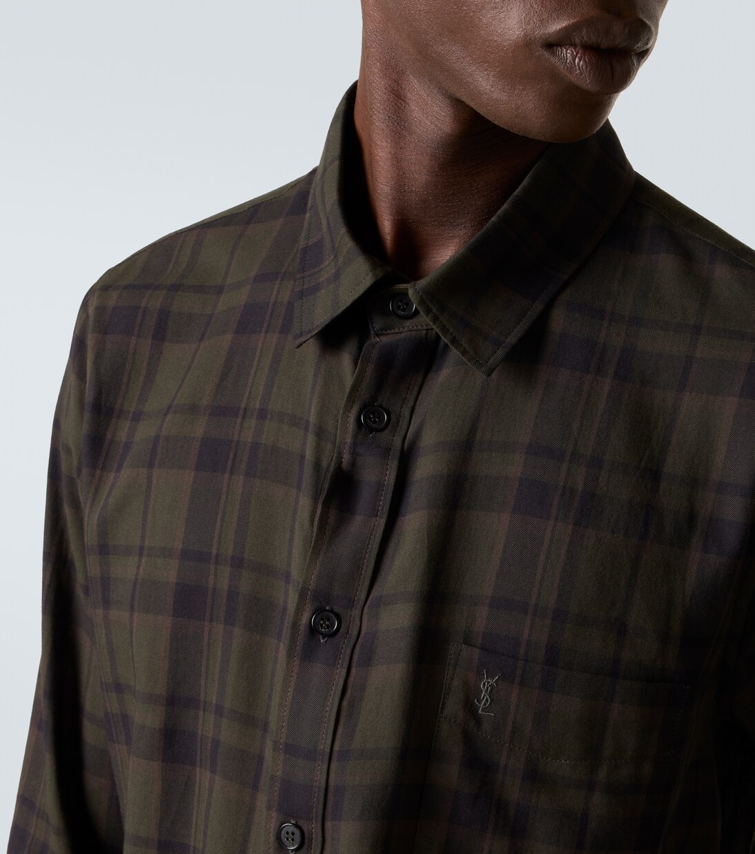 Cassandre checked cotton flannel shirt | Saint Laurent