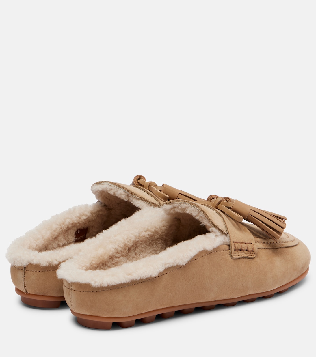 Hogan H693 shearling-lined leather mules | Hogan
