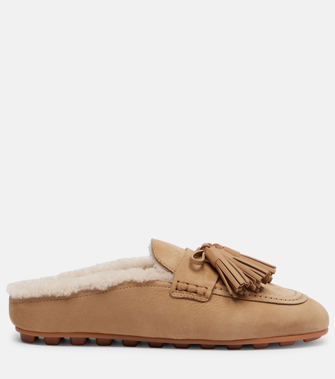 Hogan H693 shearling-lined leather mules | Hogan