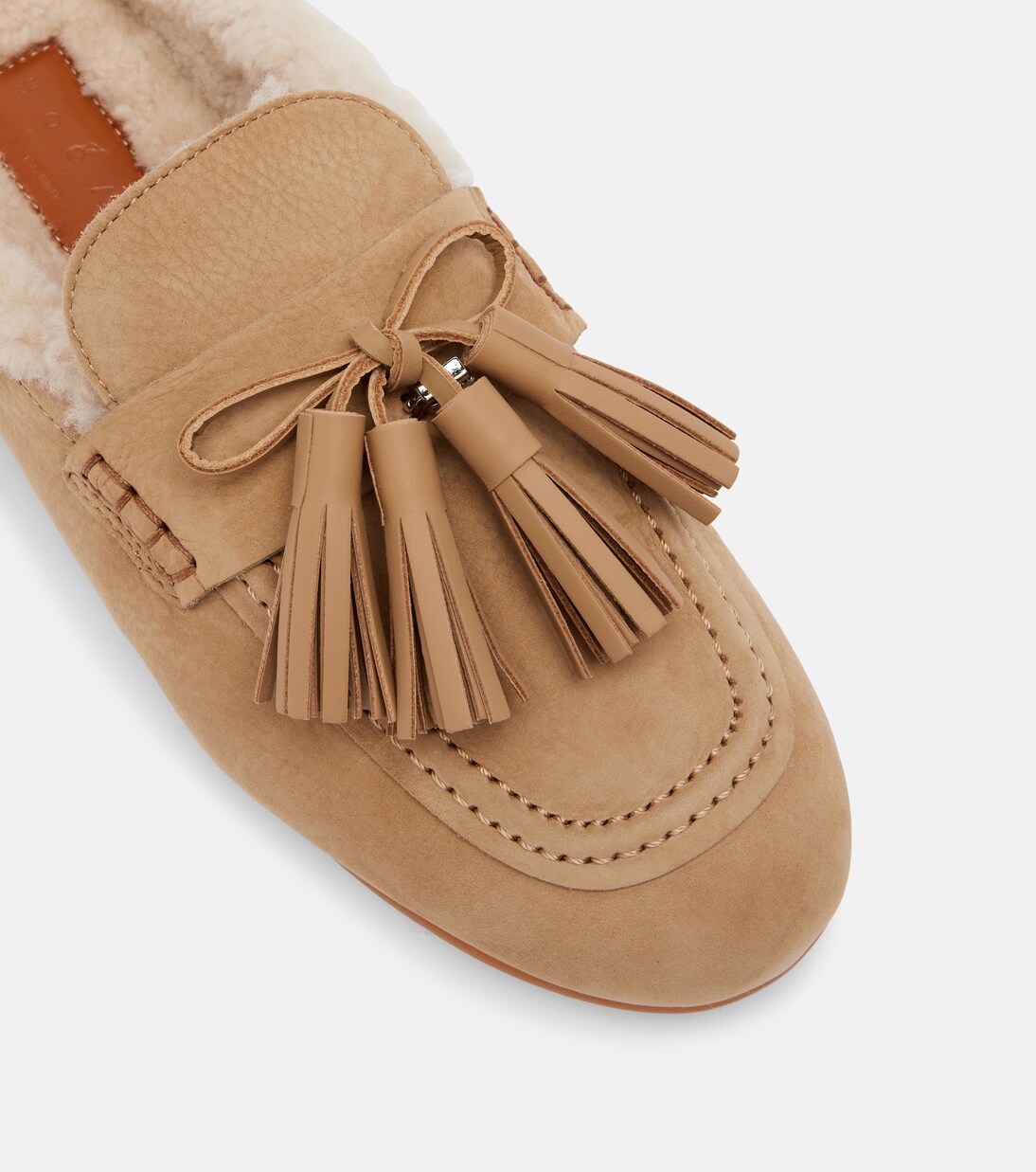 Hogan H693 shearling-lined leather mules | Hogan