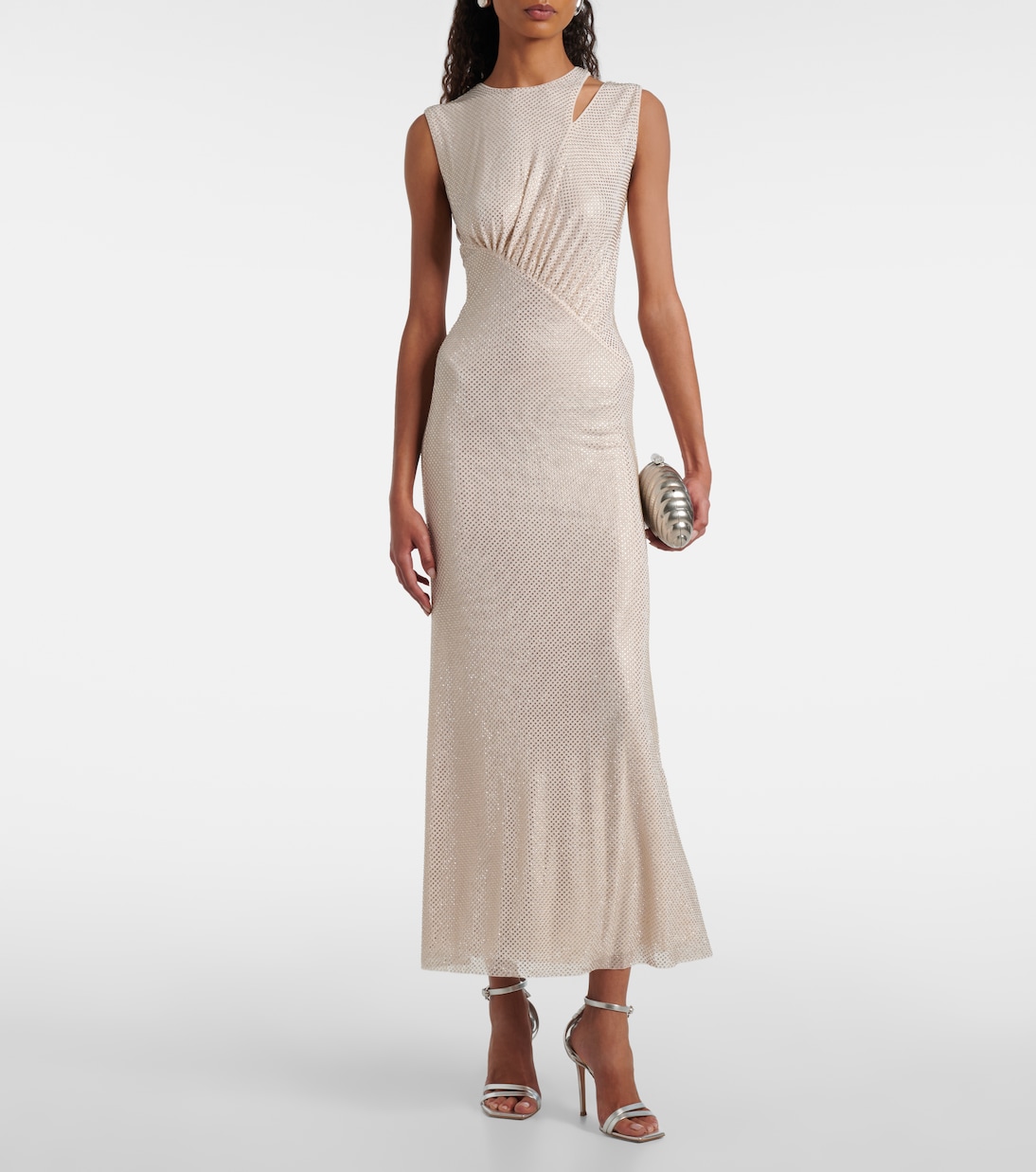 Midikleid mit Kristallen | Self-Portrait