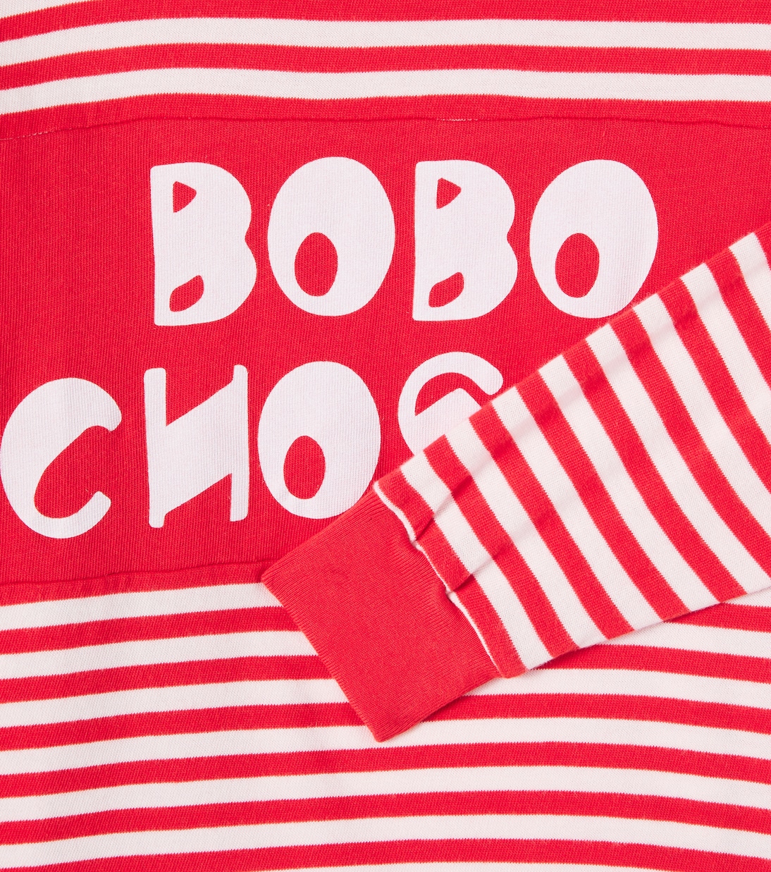 Logo striped cotton T-shirt | Bobo Choses