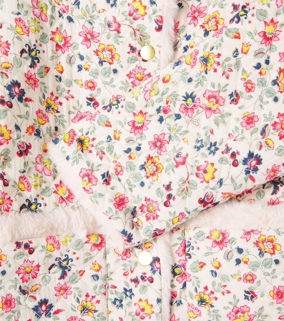 Abrigo acolchado de algodón floral | Louise Misha