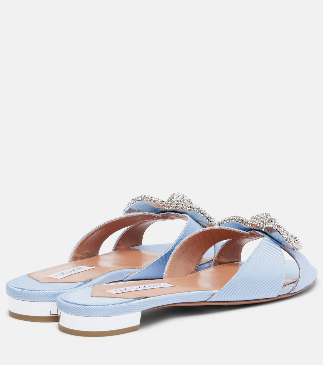 Pantoletten Very Bow Tie mit Kristallen | Aquazzura