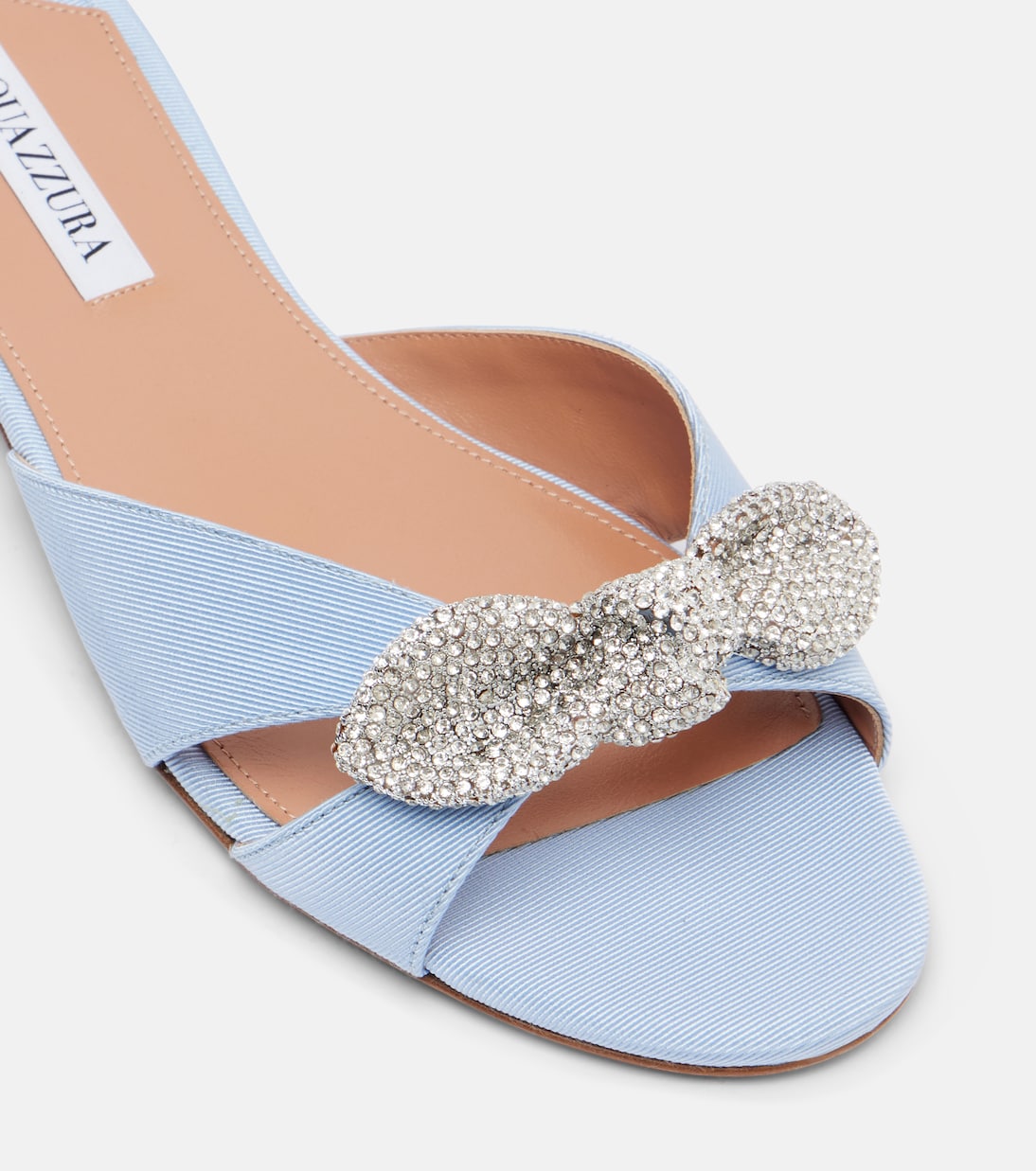 Pantoletten Very Bow Tie mit Kristallen | Aquazzura