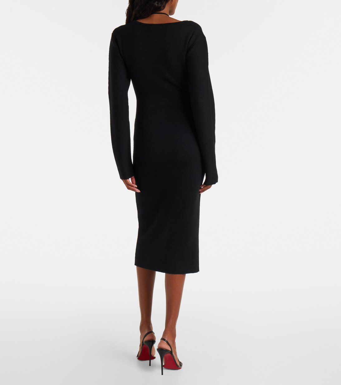 Robe midi en laine vierge | Nensi Dojaka