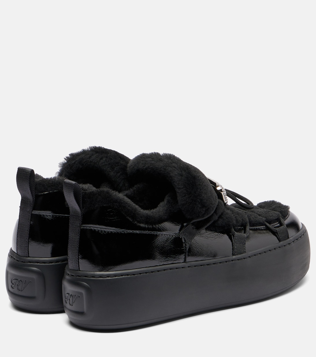 Sneakers Viv' Up aus Shearling und Lackleder | Roger Vivier