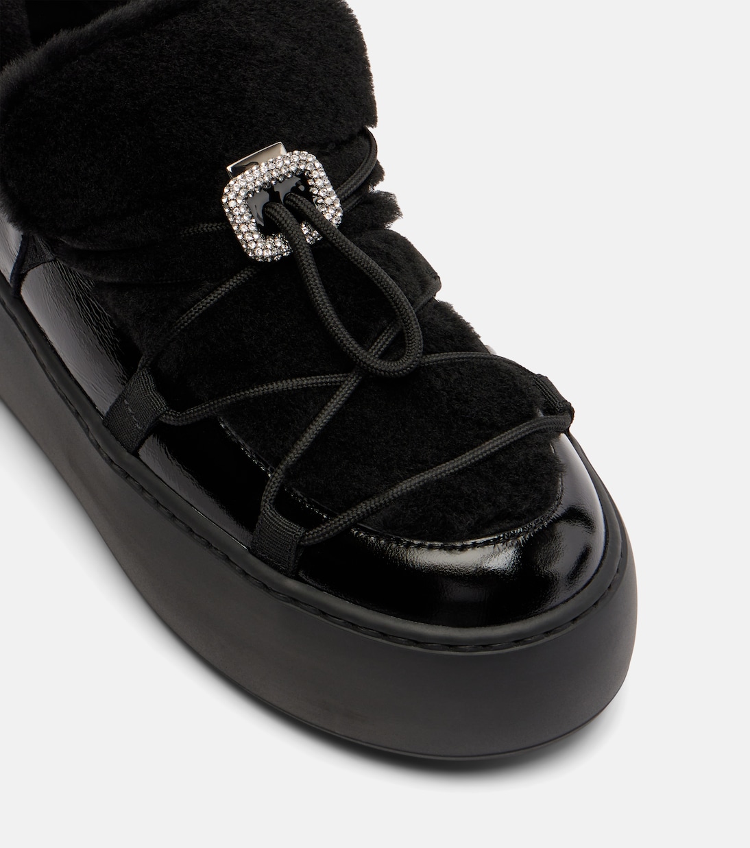 Sneakers Viv' Up aus Shearling und Lackleder | Roger Vivier