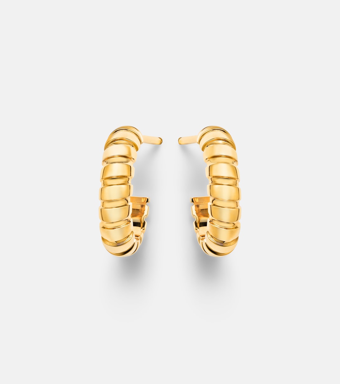 Bvlgari Tubogas 18kt gold hoop earrings | Bvlgari
