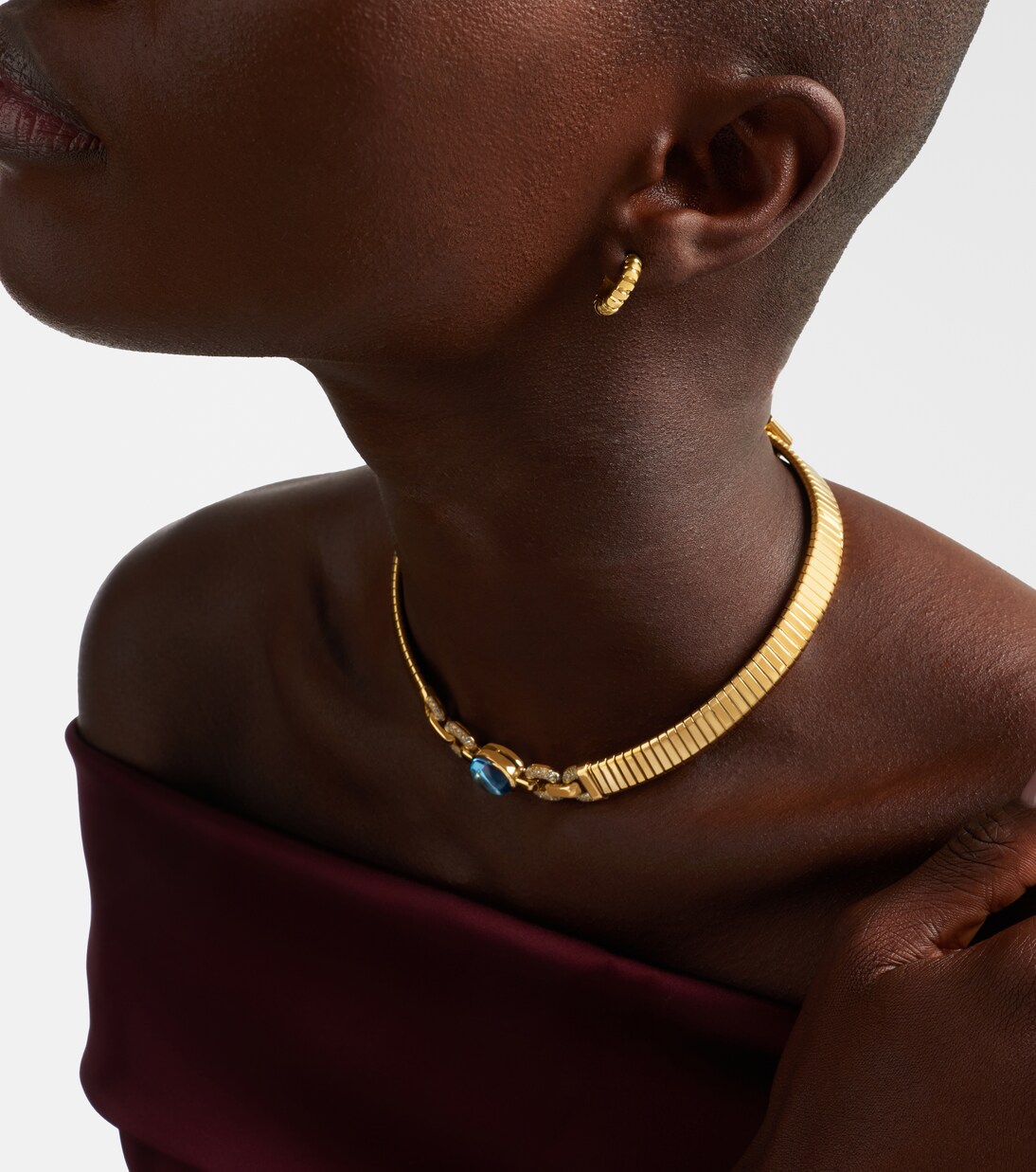 Bvlgari Tubogas 18kt gold hoop earrings | Bvlgari