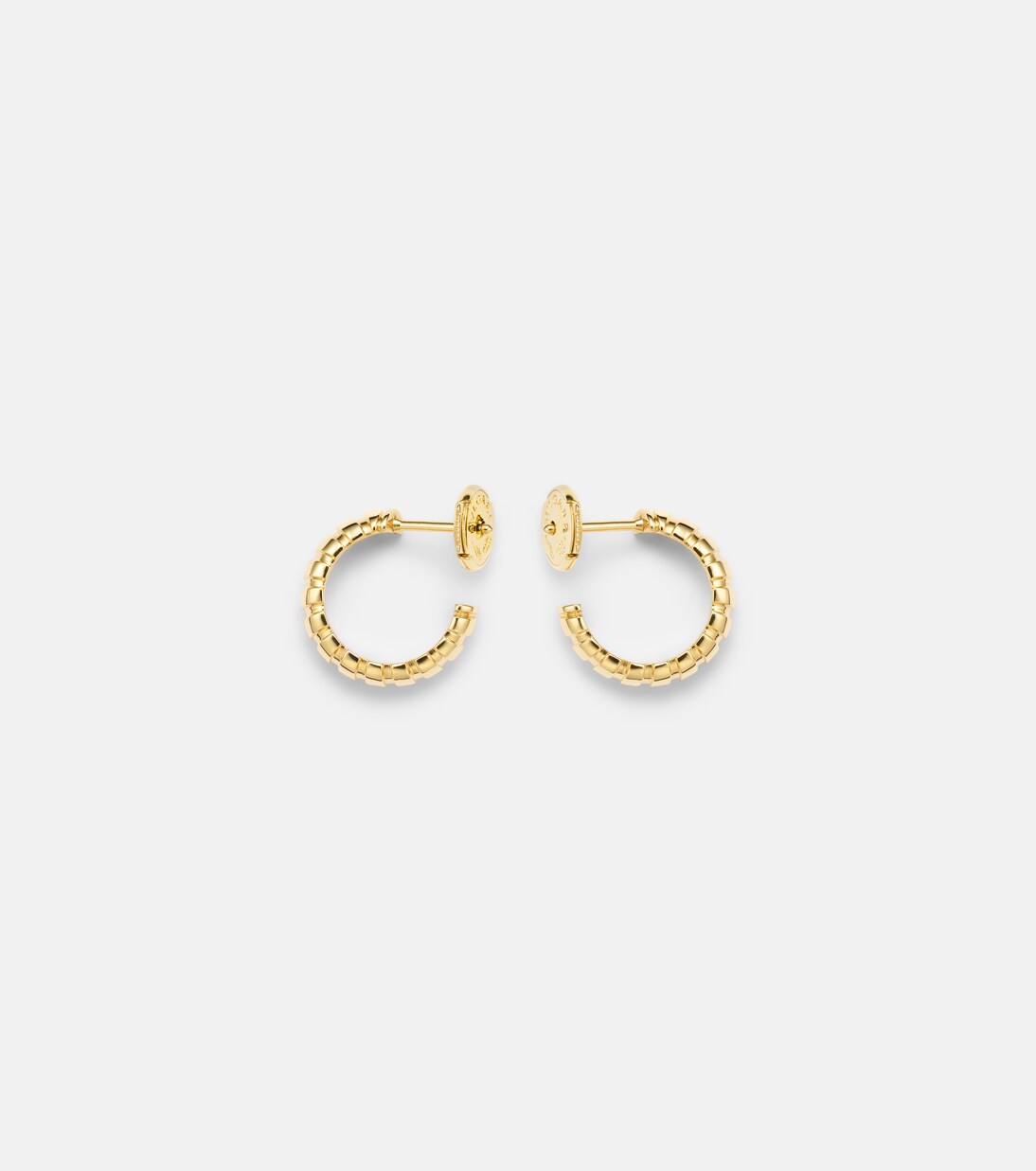 Bvlgari Tubogas 18kt gold hoop earrings | Bvlgari