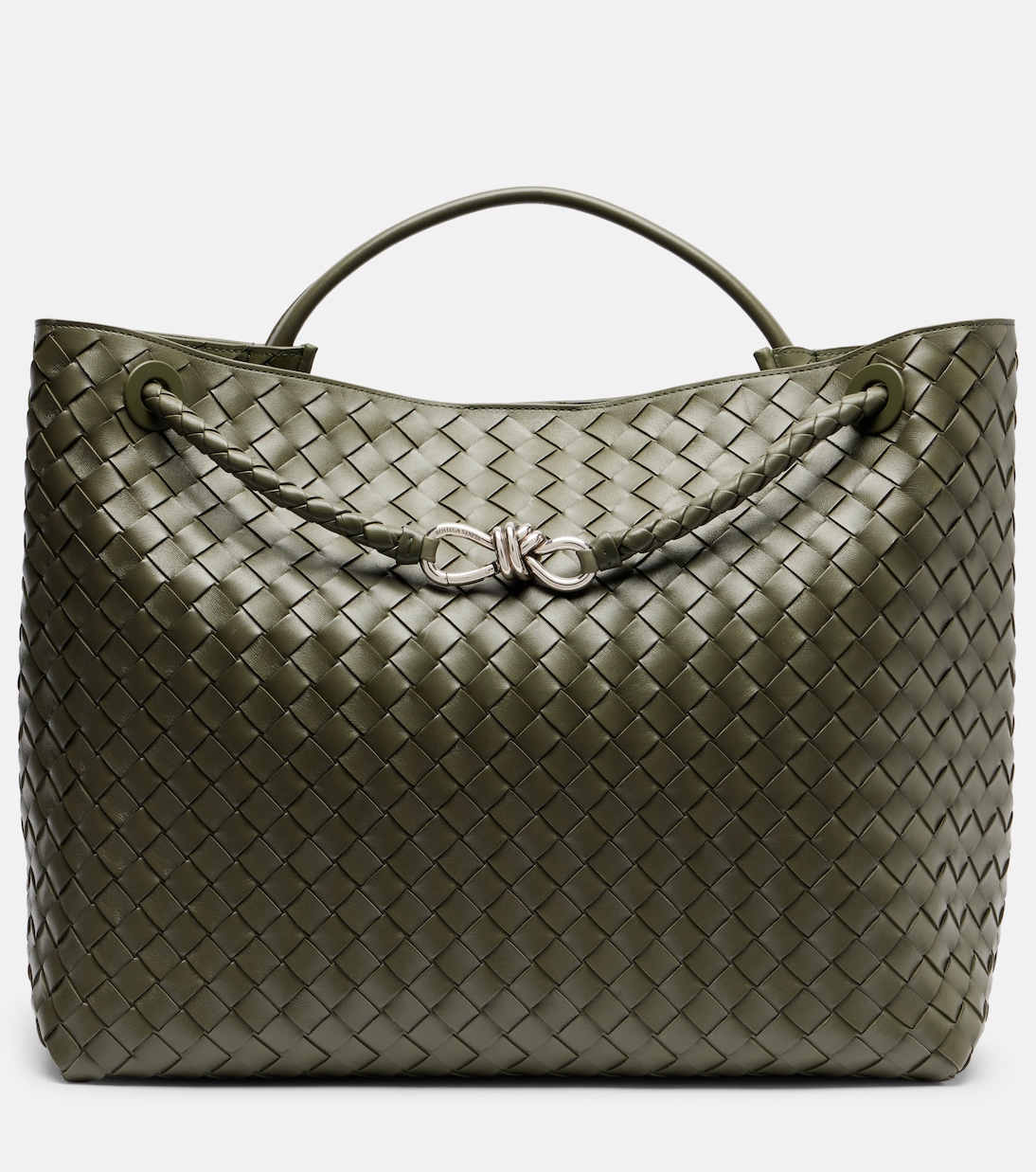 Andiamo Intrecciato Large leather tote bag | Bottega Veneta