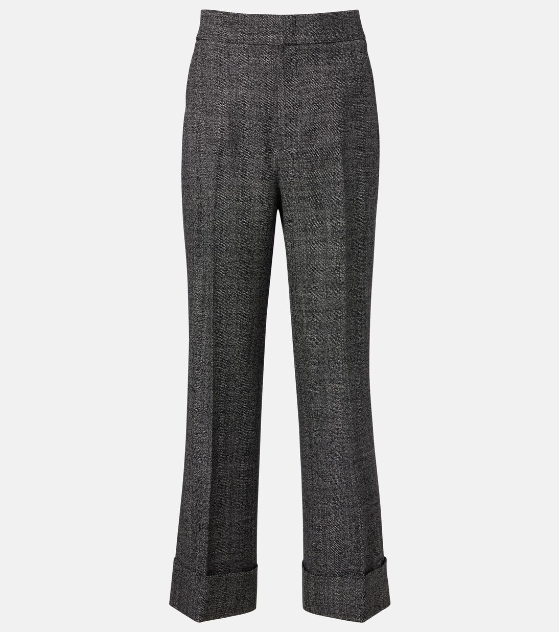 Gerade High-Rise-Hose aus Wolle | Gucci