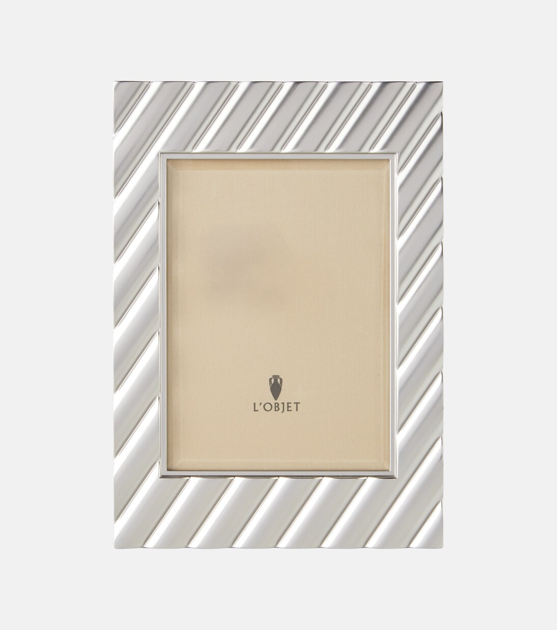 Maxime platinum-plated picture frame | L'Objet