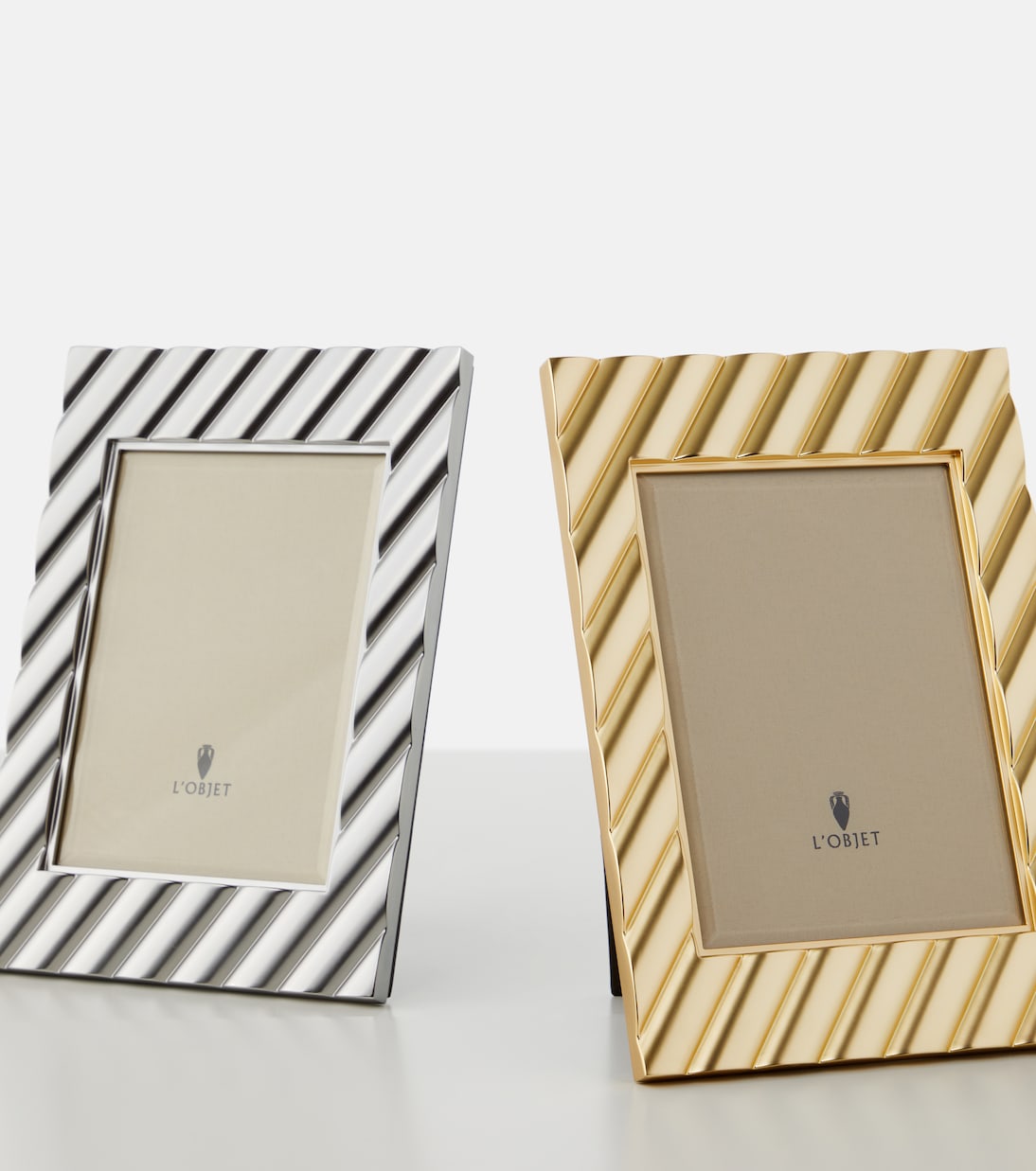 Maxime platinum-plated picture frame | L'Objet