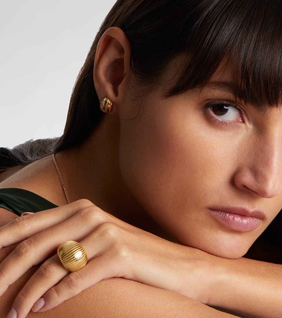 Eos 18kt gold earrings with diamonds | Pamela Zamore