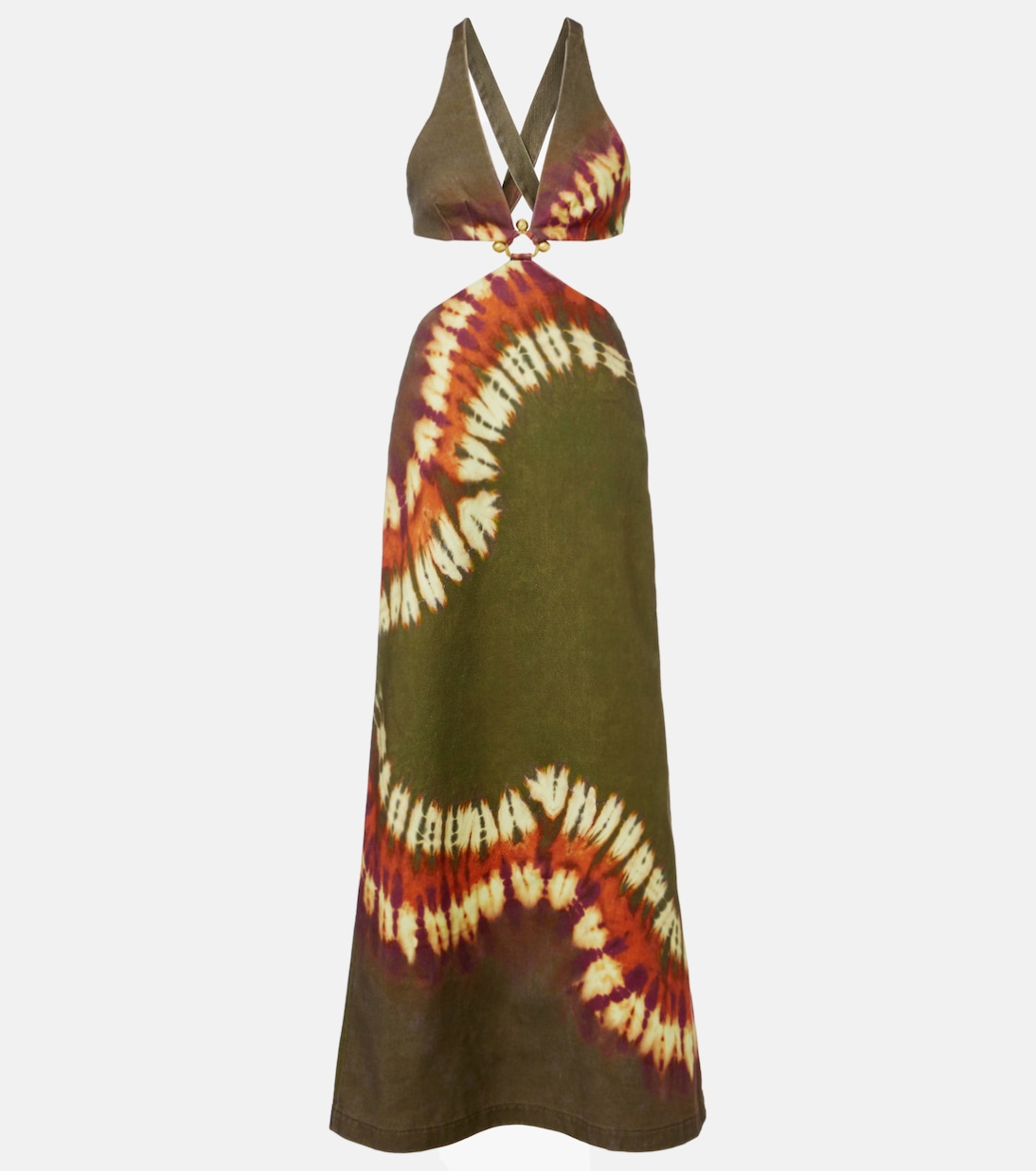 Marilyn dyed denim midi dress | Alémais