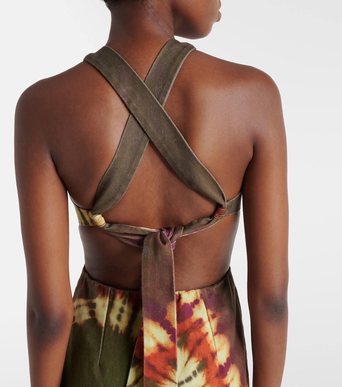 Marilyn dyed denim midi dress | Alémais