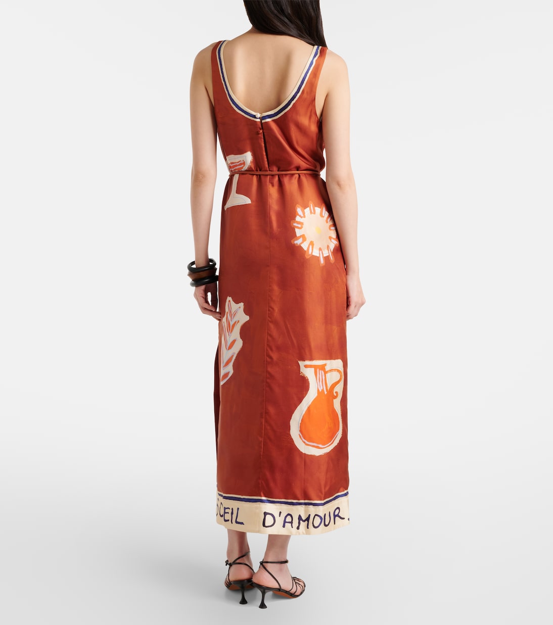 X LRNCE Midikleid Soleil D'Amour aus Seide | Alémais