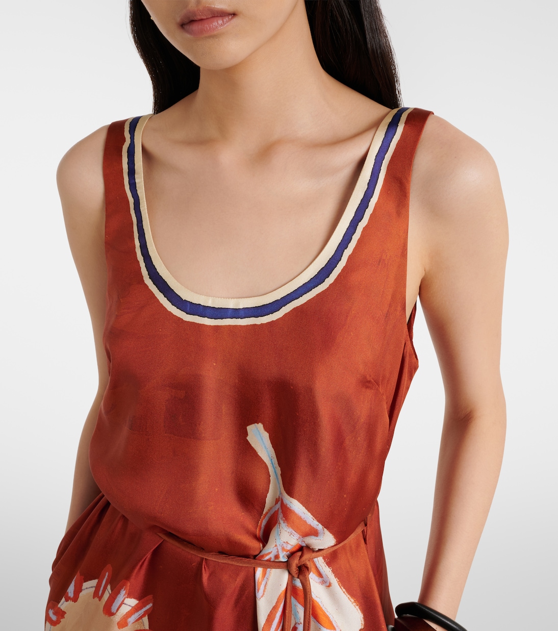 X LRNCE Midikleid Soleil D'Amour aus Seide | Alémais