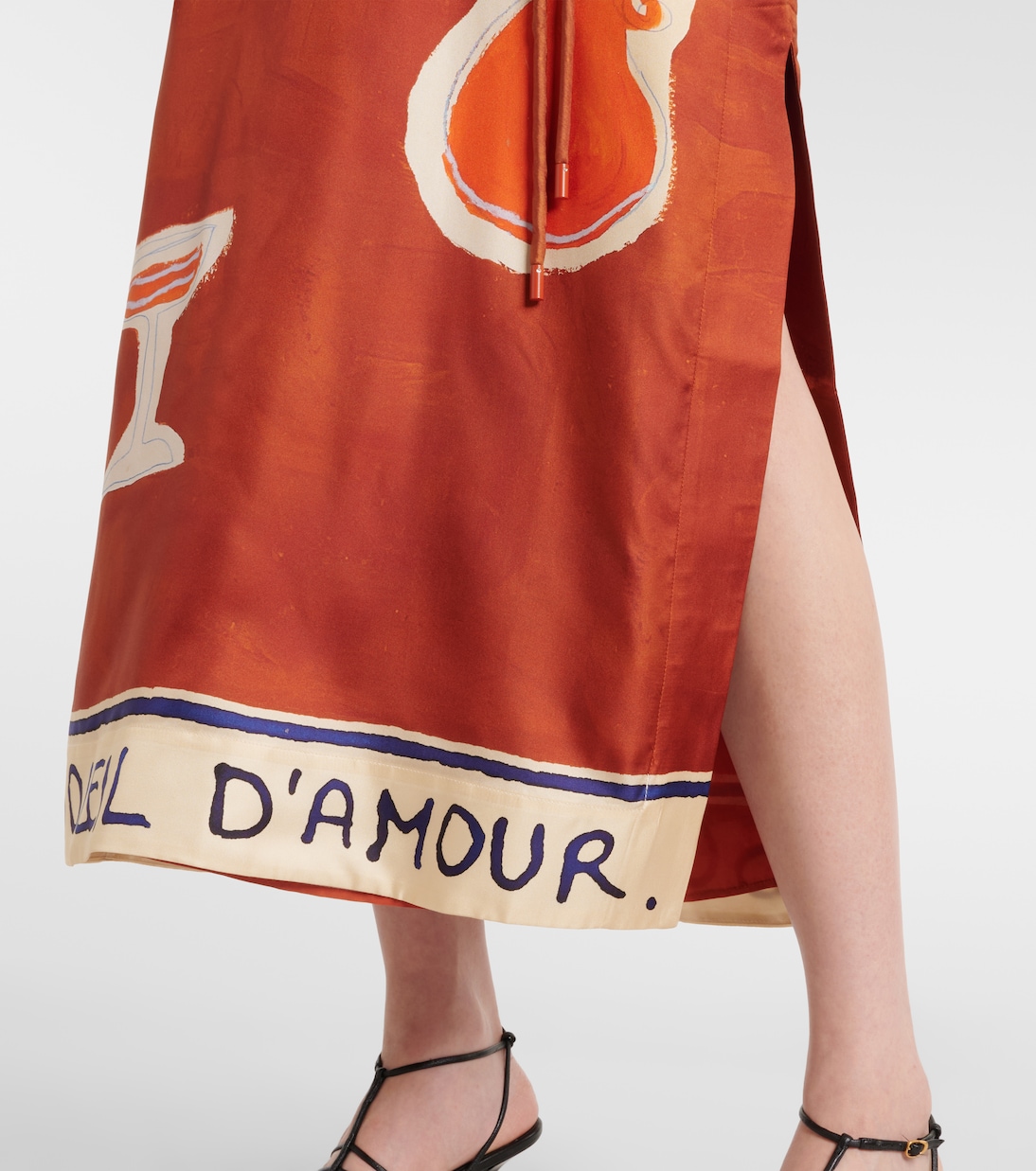 X LRNCE Midikleid Soleil D'Amour aus Seide | Alémais