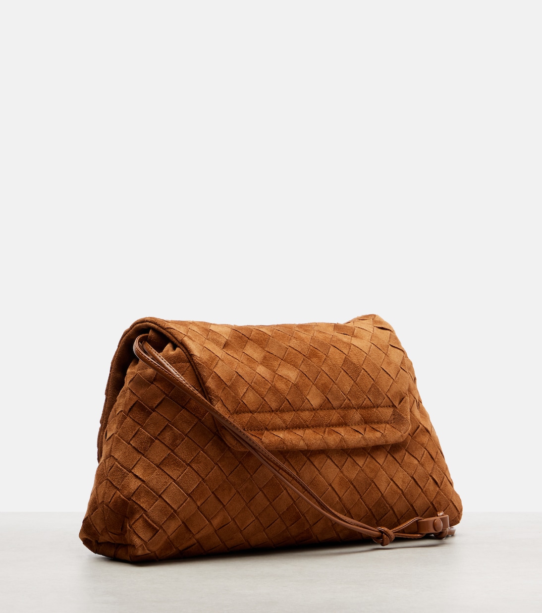 Schultertasche Giorno aus Veloursleder | Bottega Veneta
