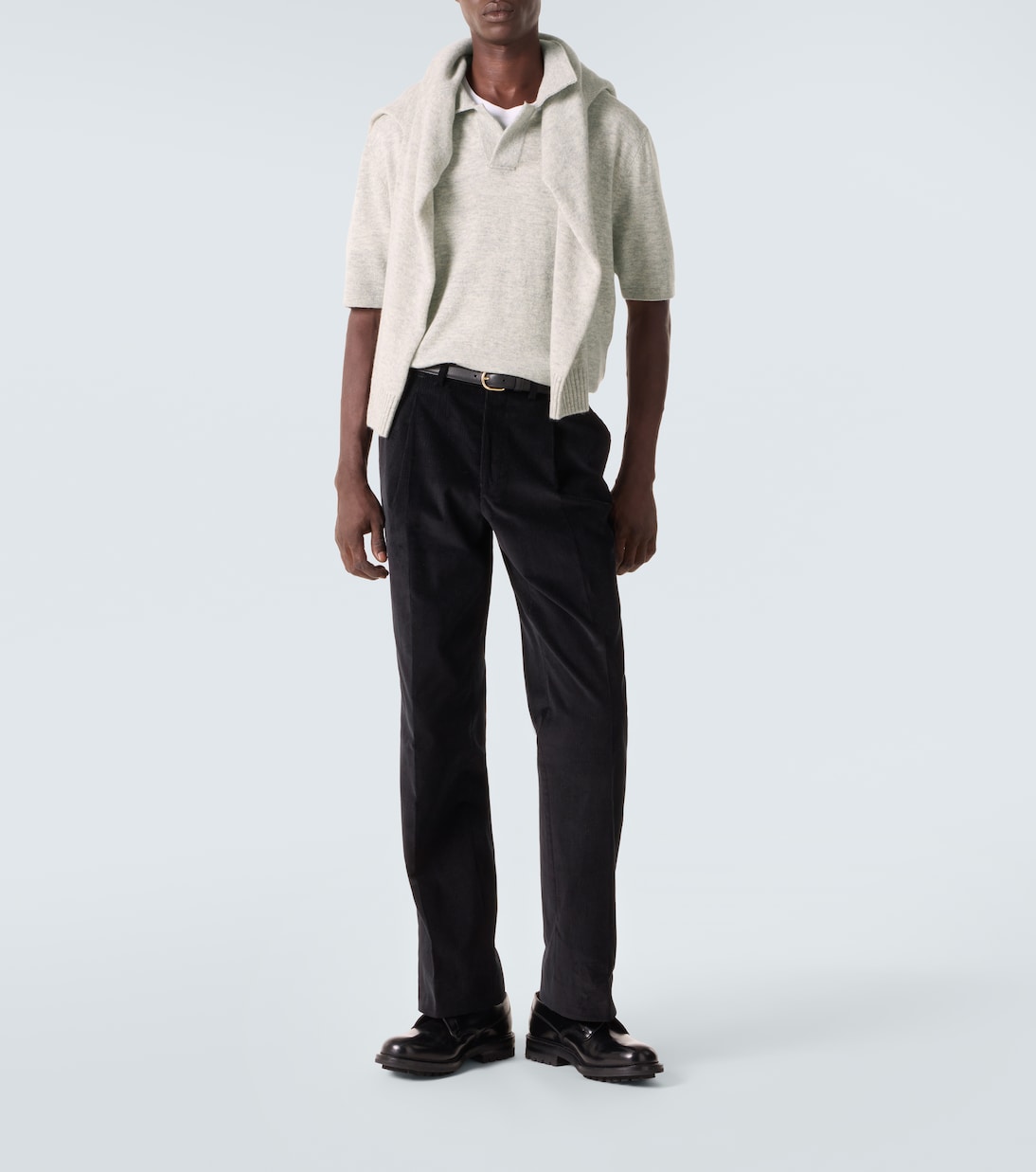 Wool and cashmere polo sweater | Allude