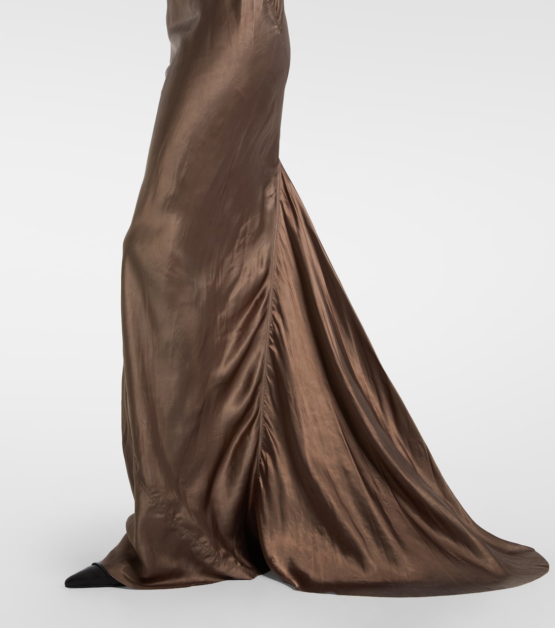 Combo silk-trimmed satin gown | Rick Owens